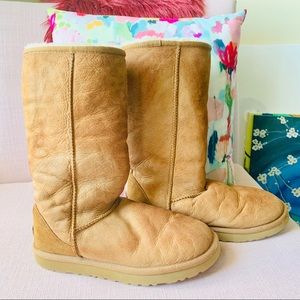 Classic UGG boots in tan with sheepskin insole